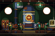 Power Plant, four crew at work