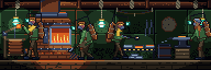 Smeltery, four crew at work